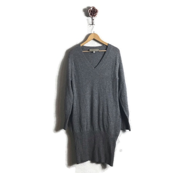 Paul Smith Gray Made In Italy Wool Sweater Dress Medium Relaxed Fit Minimalist - Picture 1 of 7